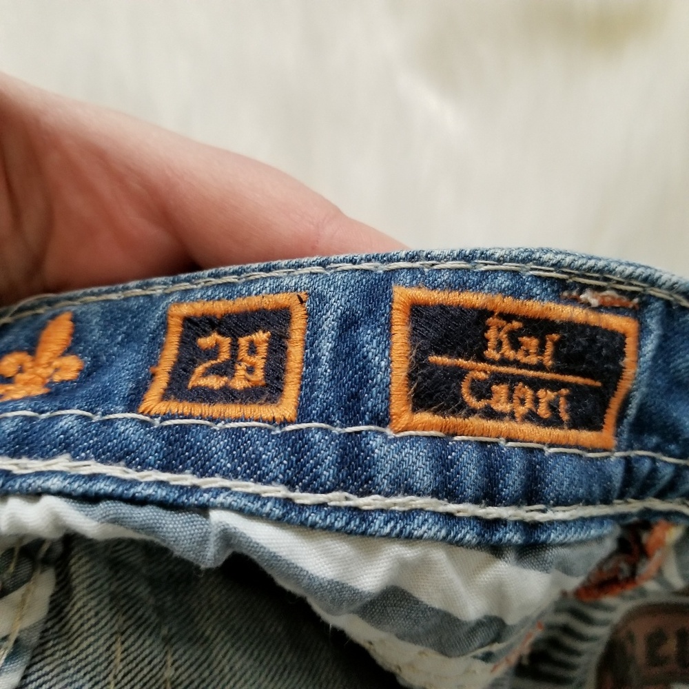 Rock Revival Kai Bling Pocket Capris Size 28 - Picture 7 of 8